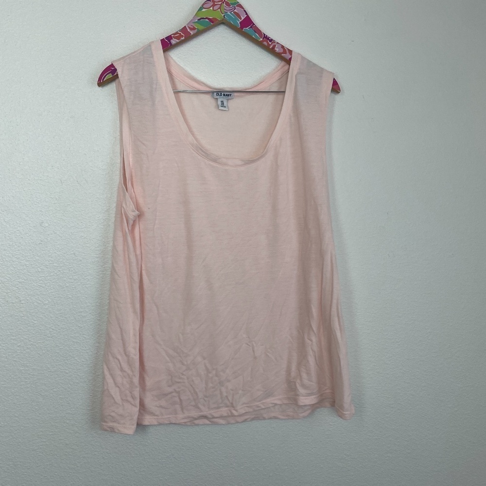Old Navy pink muscle tank top size XXL // 2019